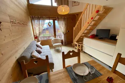 Image de Duplex rénové avec balcon et garage à La Clusaz