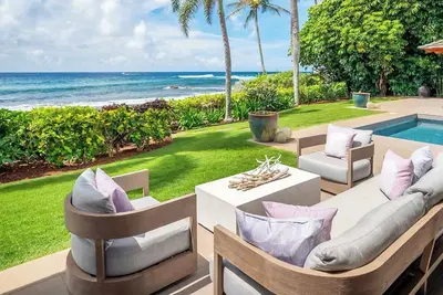 Image de Hale Luana: Beachfront sur Baby Beach - Piscine privée et vues sur l'océan avec Ac!