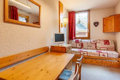 Image de Studio ski-in/ski-out, balcon, divisible, Laitelet