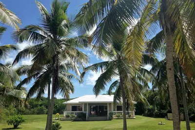 Image de \"Palmiers paisibles\" Bungalow sur la plage de Ten Bay, 2 chambres, 2 salles de bain, A \/ C, Wifi