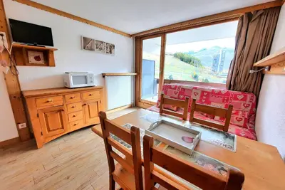 Image de Studio au pied des pistes, balcon sud, coeur des Ménuires, 4 pers.