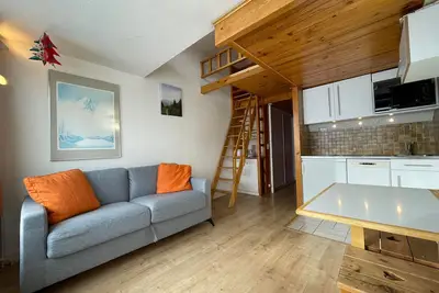 Image de Studio mezzanine, balcon sud, sur pistes aux Menuires - 2 pers
