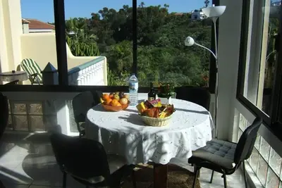 Image de confortable appartement spacieux sur une finca de fleur avec 2 terrasses et piscine,