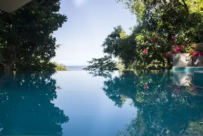 Image de Personnel exceptionnel. Vue magnifique sur la mer parmi les arbres, Ă 5 min de la plage.