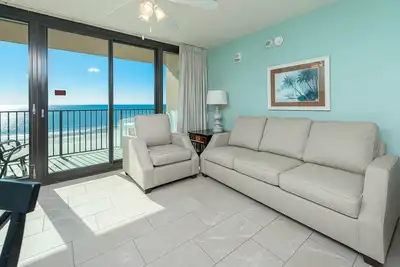 Image de Suite d'hôtel face à la plage accessible en fauteuil roulant avec cuisine complète
