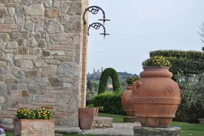 - Top Location - Villa à San Gimignano, vue de dessus, 4 Dbl En-Suite, piscine, A. C, WiFi