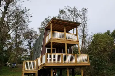 Cabine Aframe dans les bois # 2