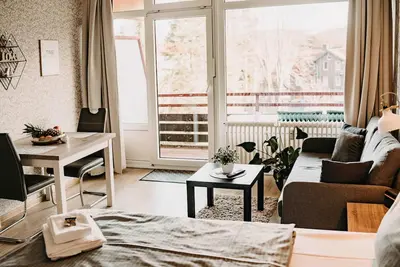 Image de App Confort, Balcon, Kitchenette, Piscine, Sauna, Bain de Vapeur, WiFi, Couples, Famille!