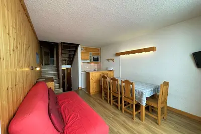 Image de Appartement rénové 8 pers, pied des pistes, Les Menuires, balcon sud, services dispo