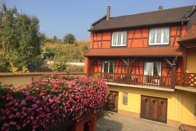 Image de Gîte dans maison alsacienne à colombages, 6 personnes, sur domaine vigneron