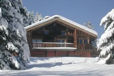 Image de Face Mont Blanc, Ski aux pieds, Vacance sans voiture, Duplex vieil alpage