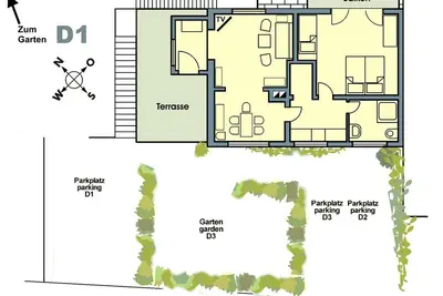 Image de Ferienwohnung D1, 75qm, 1 Schlafraum, max. 5 Personen