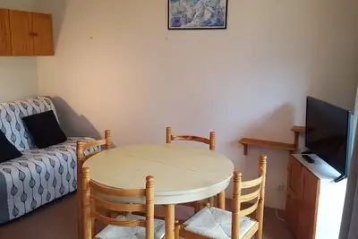 Image de Studio 4 pers. avec balcon sud, proche pistes et commerces, tout équipé