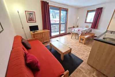 Image de Appartement 2 pièces + cabine, 6 pers centre station Valfréjus avec balcon