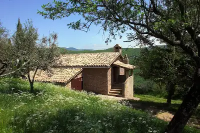 Image de Paix, nature et art sur le mont de Saint François d' Assise.