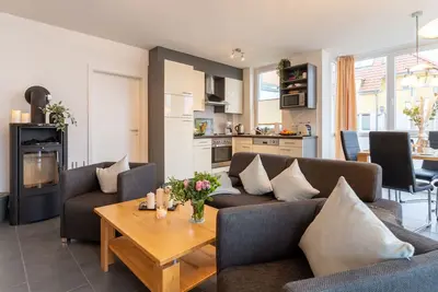 Image de Appartement moderne et lumineux, à seulement 80 m de la plage de la mer Baltique avec vue sur la mer Baltique