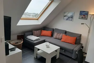 Image de appartement penthouse fantastique sur 2 niveaux avec terrasse sur le toit sud-ouest