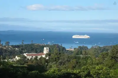 Image de Montecito immobilier. Vue sur l'océan / île, piscine, central, élégance Biltmore.