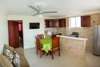 Image de Grand Appartement 1 Chambre Avec Cuisine Complète Et Balcon à Santo Domingo Este - Tropical Island Aparthotel - Appartement 1 chambre, 1 lit double et 1 lit simple
