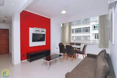 Image de Appartement moderne de 3 chambres avec vue sur la mer pour 7 personnes à Copacabana!