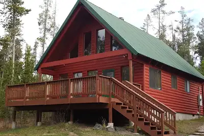 Image de cabine isolée en sortir! Repos / Relax, poisson, bateau, randonnée, vélo, Vtt, Yellowstone.