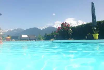 Image de Studio face au Mt Blanc plus piscine