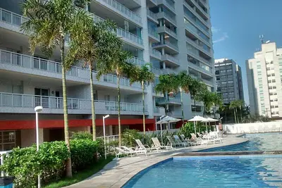 Image de Apt terrasse panoramique donnant sur 3 plages et Santos, piscine, sauna, salle de gym