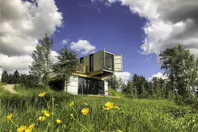 Image de Lofts conteneurs Bergheim, vacances directement dans le monde du ski & vélo, maison \"Flat\"