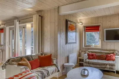 Image de Appartement 5 pièces luxe au centre de Megève, proche télécabines, 4 chambres, garage, balcon
