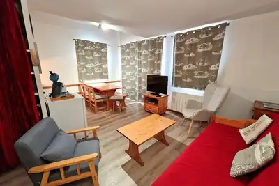 Image de Trois pièces cosy pour 6 pers, balcon sud-ouest, 50m des pistes