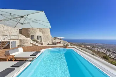 Image de Villa Orestis à Santorin, avec piscine privée, vue sur la mer, 6 lits