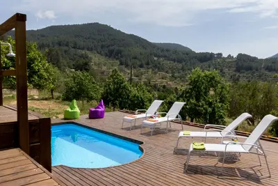 Image de Maison de campagne typique d'Ibiza avec piscine privée dans un bel environnement protégé!