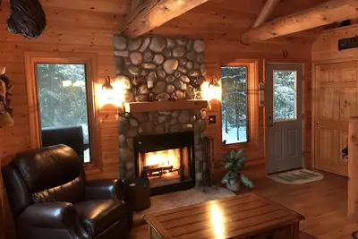 Image de Log Cranberry Lake Home, Couleurs d'automne! , 30 min aux rochers sur la photo!