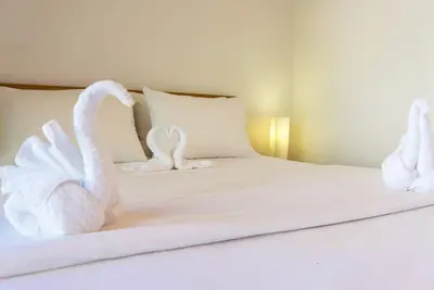 Image de Chambre jardin avec vue sur la montagne