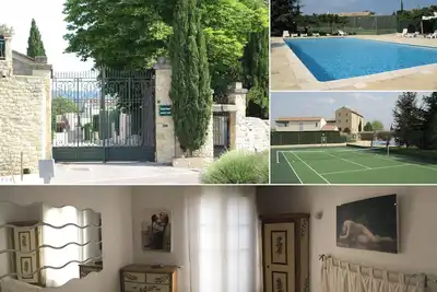 Image de Uzès à pied 400m centre, Appart. 4 pers. résidence calme, Jardin Tennis Piscine