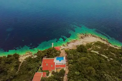 Villa Ragusea avec une plage privée