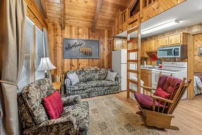 Image de Bear Paw # 7 (1 chambre Queen) Privé; isolé. Cottage avec bain à remous; Animaux acceptés