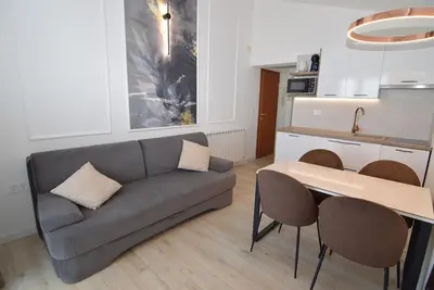 Appartement de vacances une chambre, balcon avec belle vue