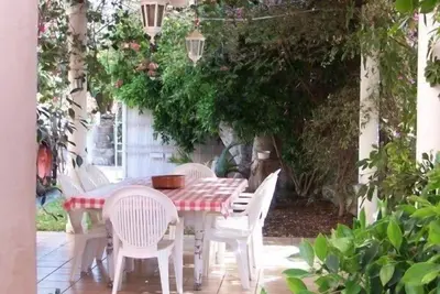Image de maison calme dans une plantation de bananes. Puerto Santiago. Tenerife