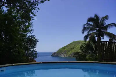 Image de Villa Palma location Deshaies Guadeloupe - piscine privative - vue mer