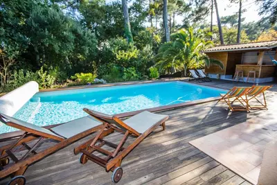 Image de Villa calme Capbreton, piscine chauffée entre plage et foret, 3 min de la plage