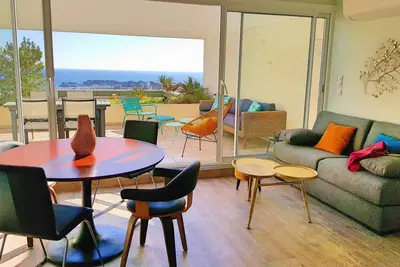 Image de Le 22-Appartement, terrasse vue panoramique mer