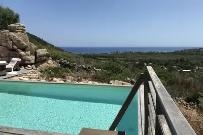 Image de Villa très calme vue mer et montagne, piscine chauffée, Porto Vecchio Pinarello