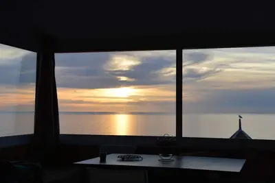Image de Vue panoramique exceptionnelle sur la mer, coucher de soleil, Wifi : Baie somme