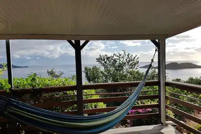 Image de Vue exceptionnelle 180 ° sur la mer des caraibes
