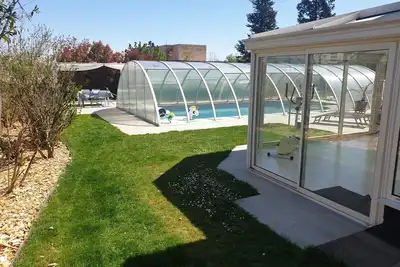 Image de Gite 'Les 3 cigognes' à Cernay avec piscine couverte et véranda