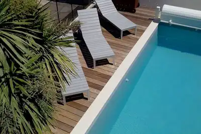 Image de Grande maison de vacances avec piscine à 2 pas de la plage