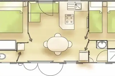 Image de Mobil-home Confort terrasse couverte (2 chambres) 4 personnes