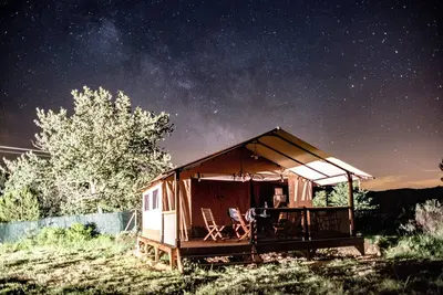 Image de Lodge tout confort de 30m2 avec piscine Sud Ardèche