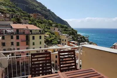 Image de Appartement avec terrasse, vous pouvez voir tout le village et notre mer, à Riomaggiore